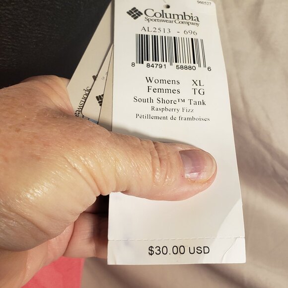 NWT Columbia Women's XL Pink Camisole w/Spaghetti Straps - Picture 3 of 6